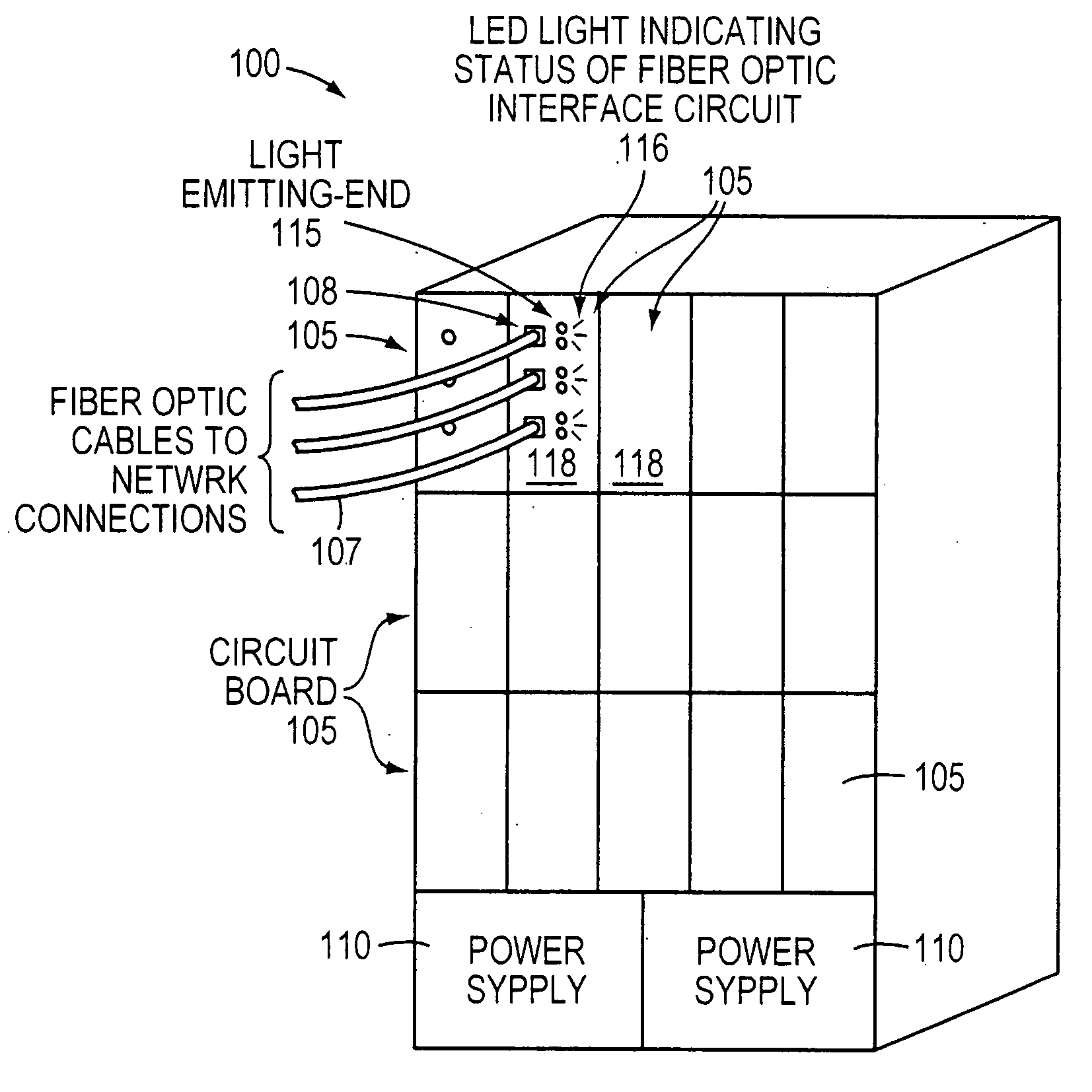 Method and apparatus for providing optical indications about a state of a circuit