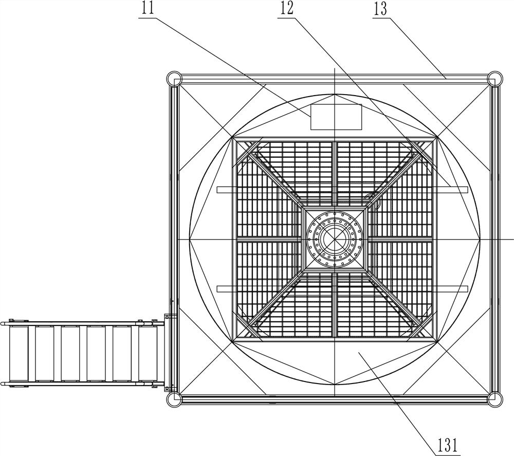 Environment-friendly workover work platform with rotatable table top and application method