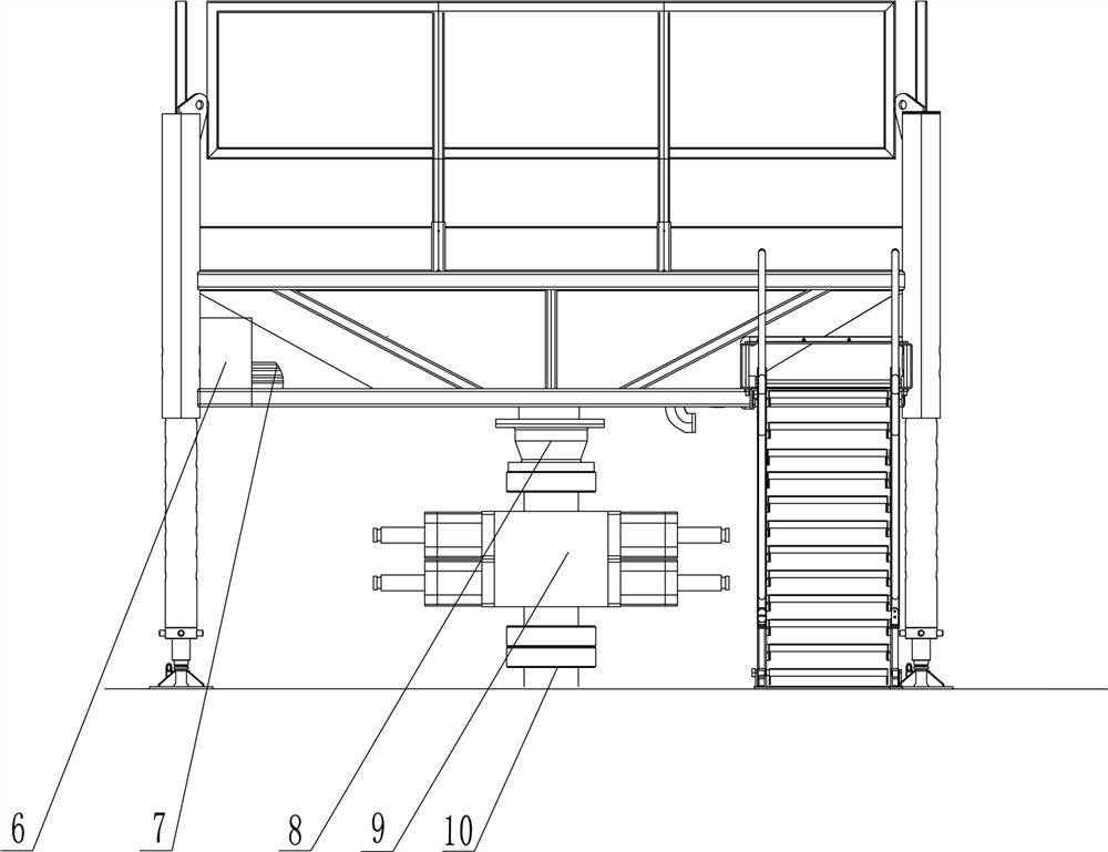 Environment-friendly workover work platform with rotatable table top and application method