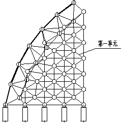 Super-long-span cylindrical shell lattice structure construction method