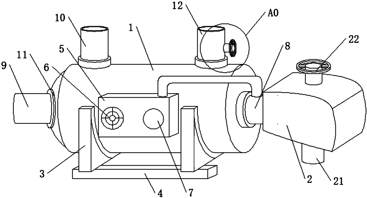 Lateral-blowing air-blowing gas burning boiler