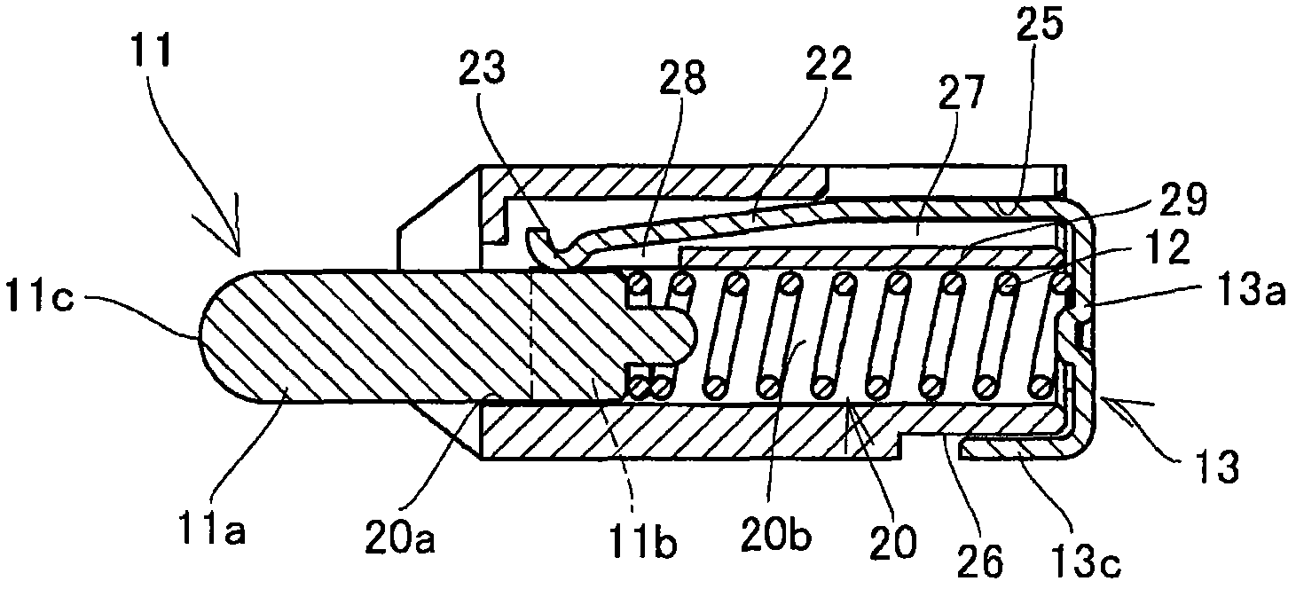 Press-contact pogo pin connector