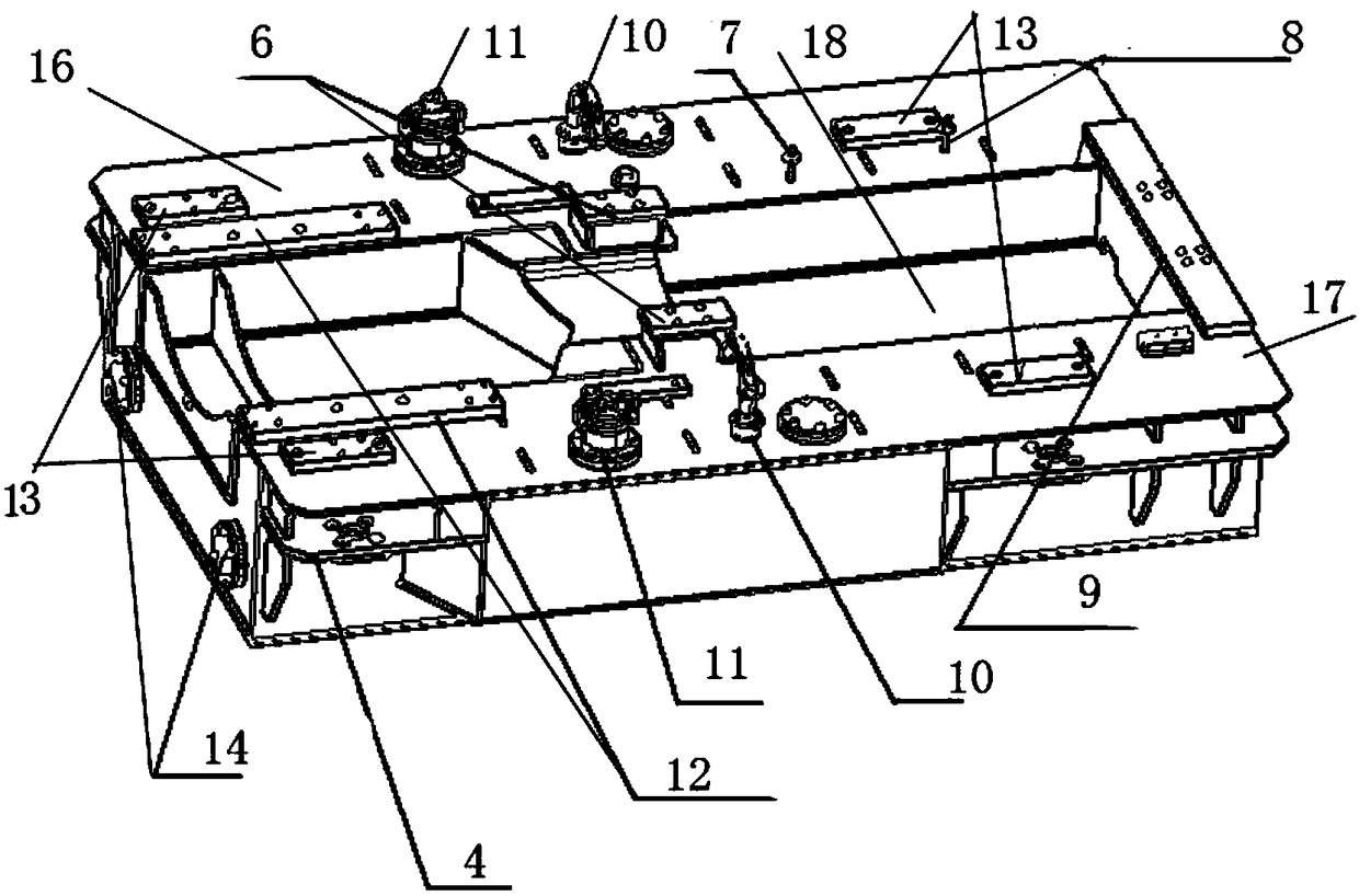 A diesel engine installation frame integrating a fuel tank