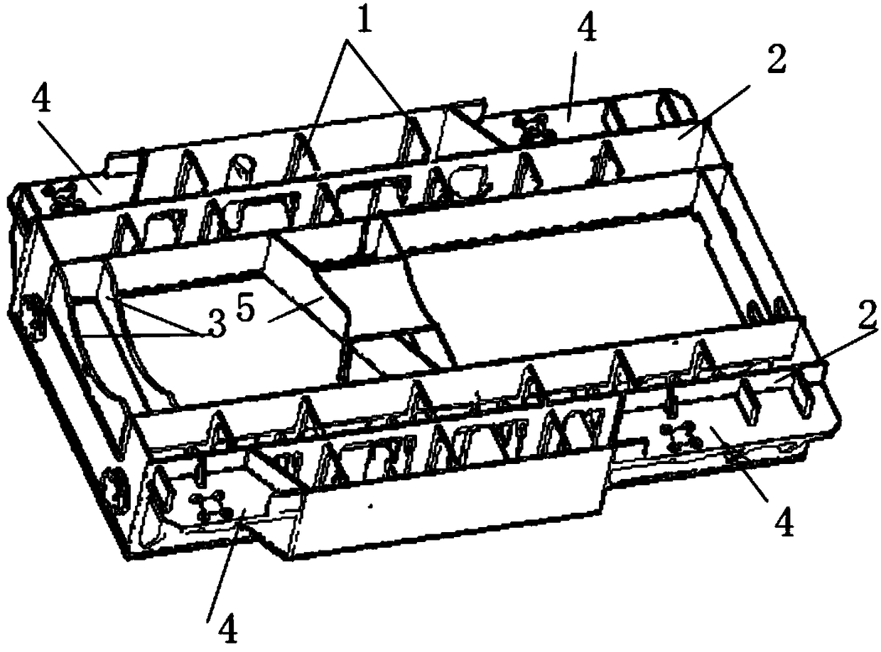 A diesel engine installation frame integrating a fuel tank