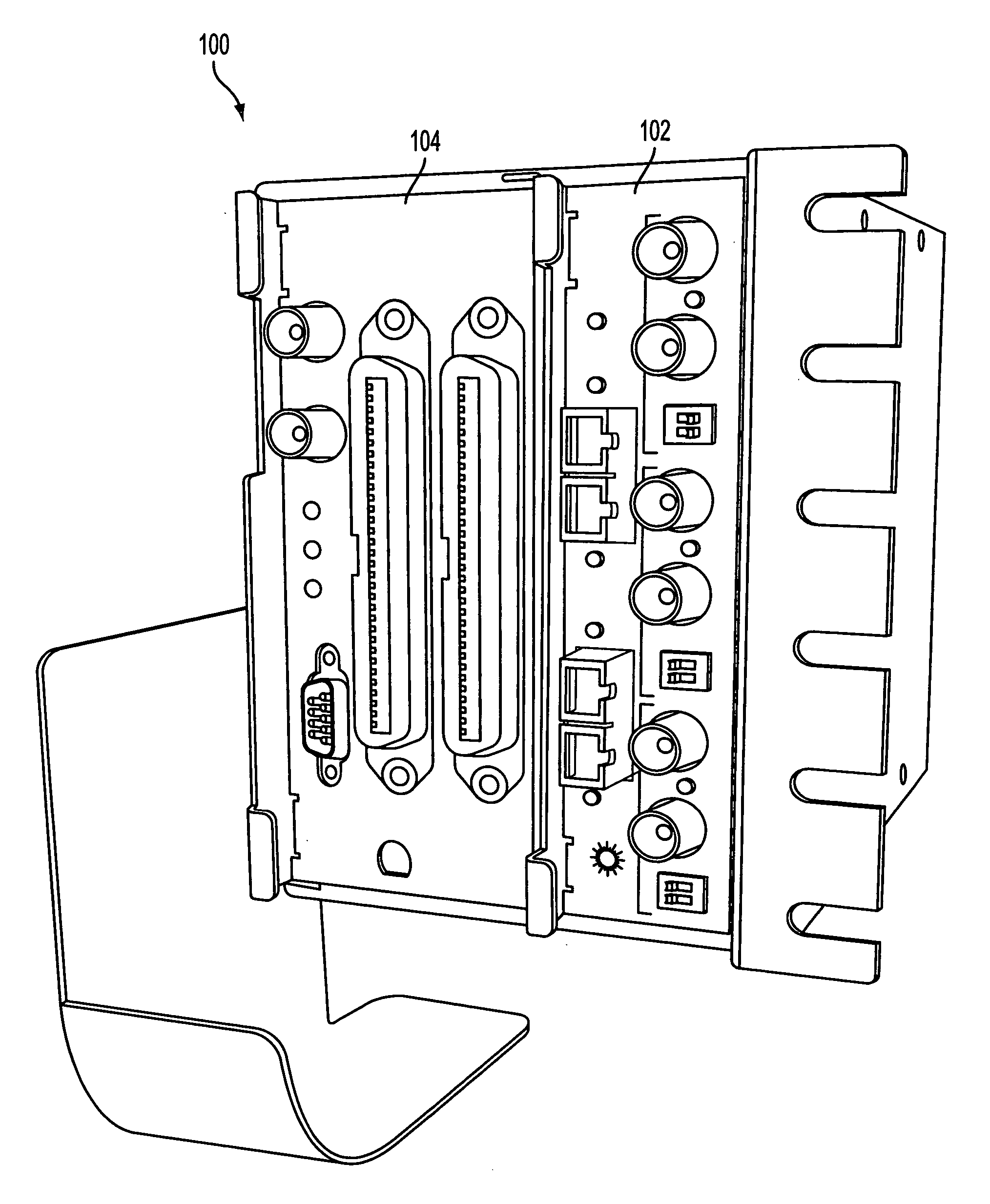 Compact enclosure for SONET multiplexer cards and SONET multiplexer card having front panel access to electrical and optical connectors