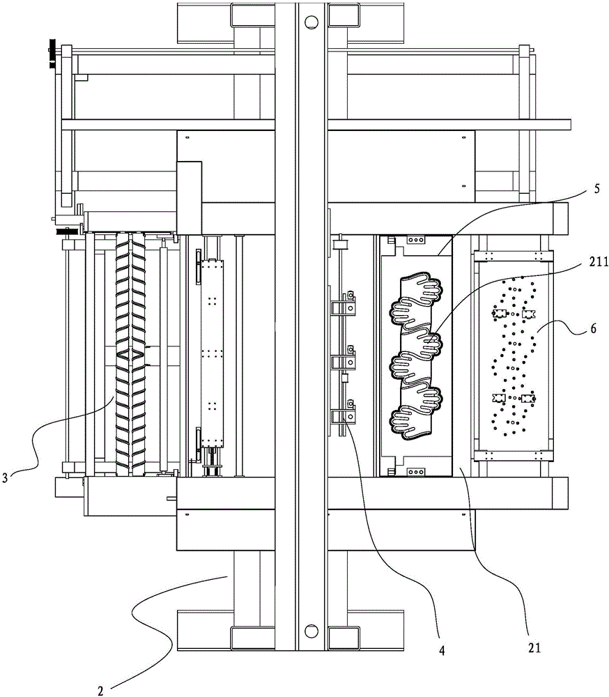 Integrated glove machine and production technology thereof