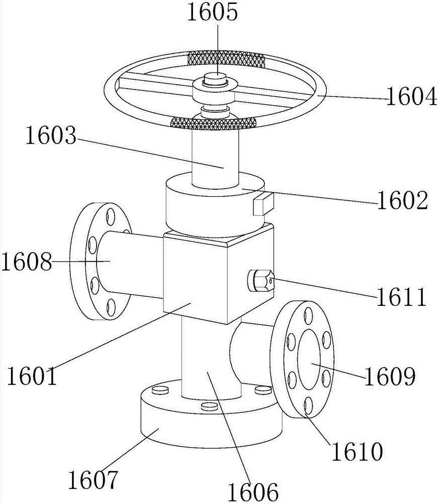 Unloading device of asphalt tank container