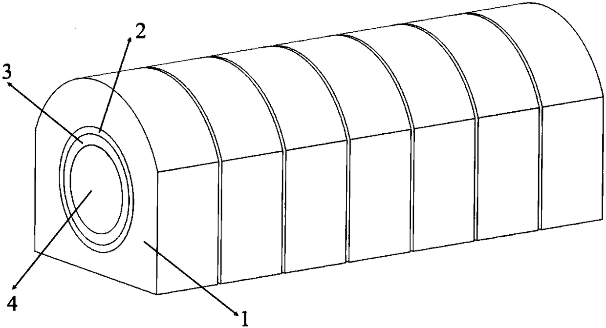 Fusion device divertor water cooling module and applied divertor cooling target board structure thereof