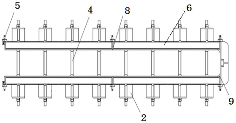 Template for improving appearance quality of firewall of main transformer of transformer substation and construction method