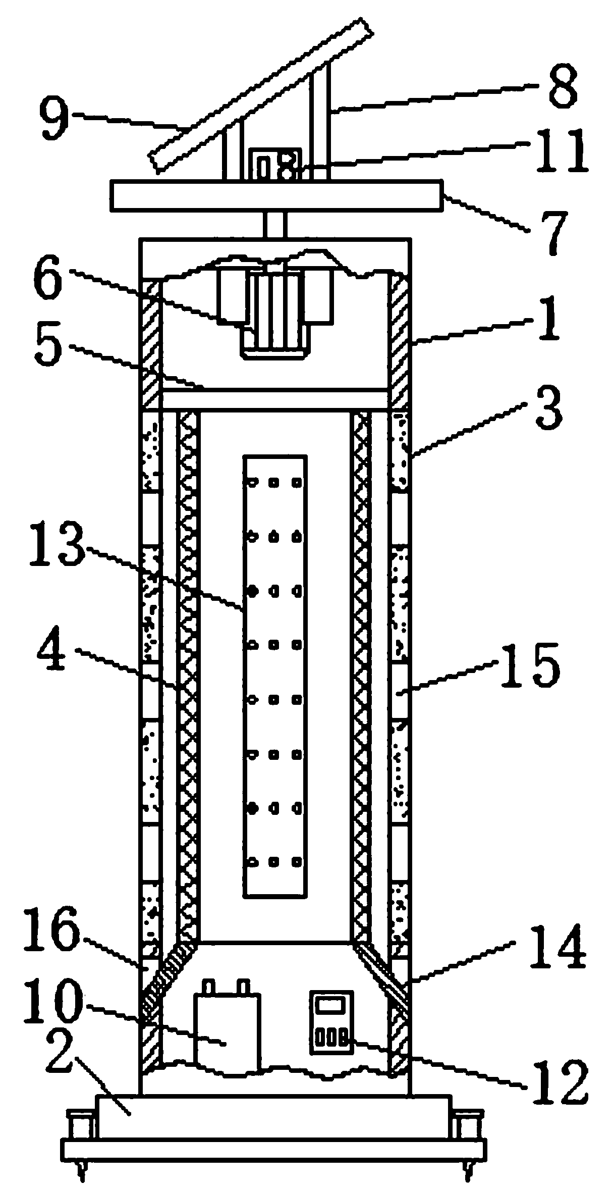 Solar insecticidal street lamp for park