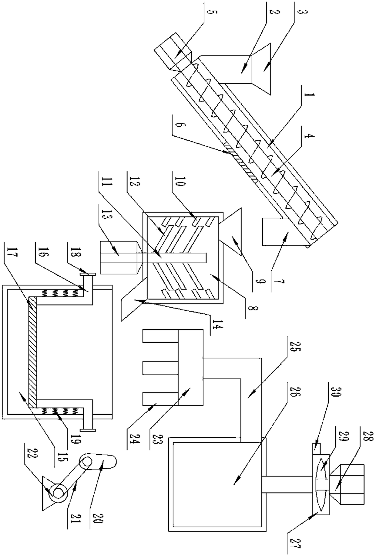 Screening device used for cement production