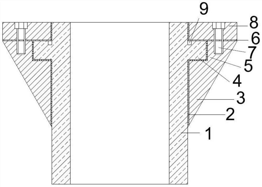 Metal ceramic composite riser tube and preparation method thereof