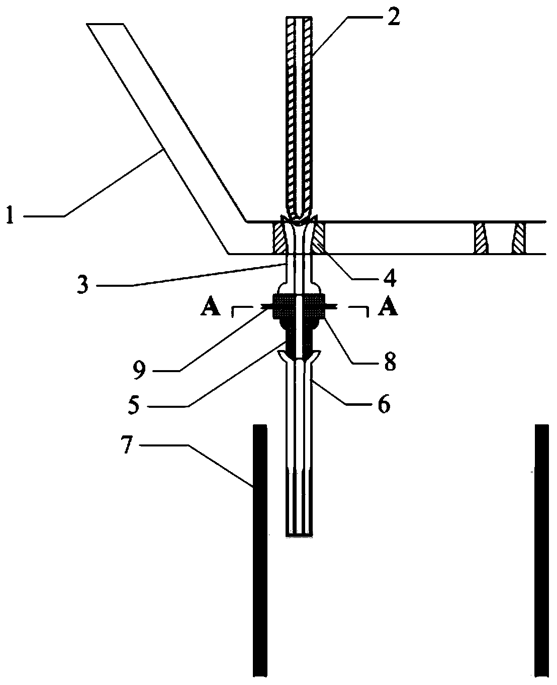 A single-point unbalanced protective casting device for ultra-thin large-scale aluminum-containing steel profile billet and its use method