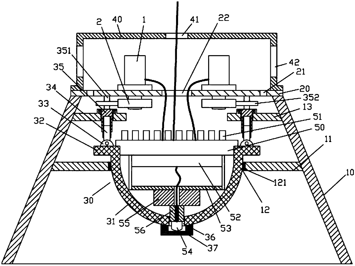 Angle-adjustable LED energy-saving lamp device