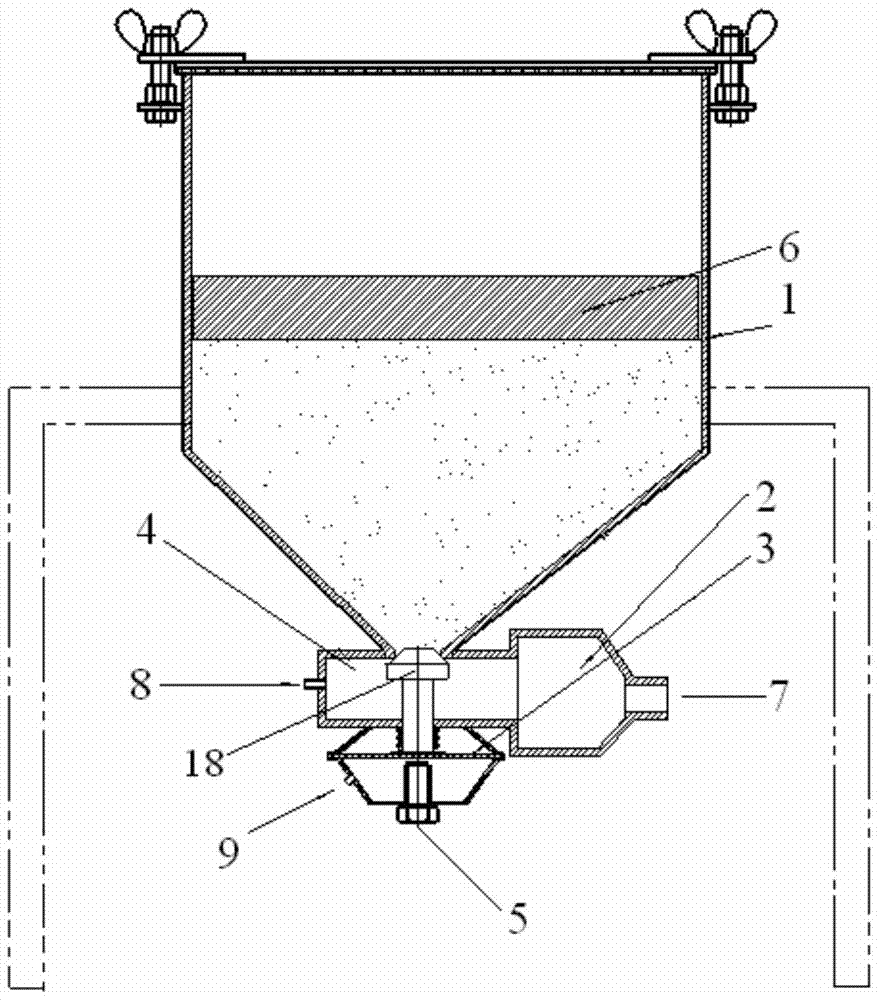 A pipe mold powder spraying machine