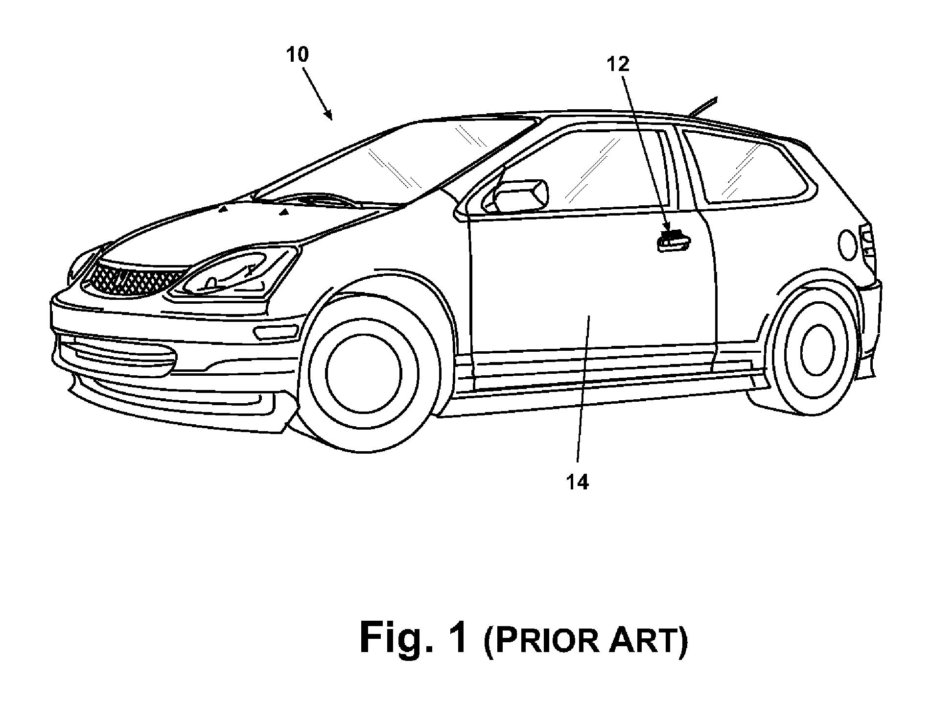 Vehicular keyless entry system incorporating textual representation of the vehicle or user of the vehicle