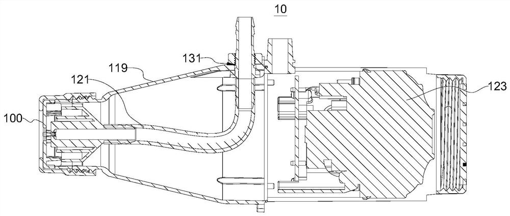 Nozzle, spraying device and operation device