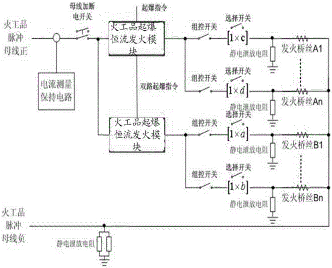 Explosion-initiating constant-current ignition module for initiating explosive device