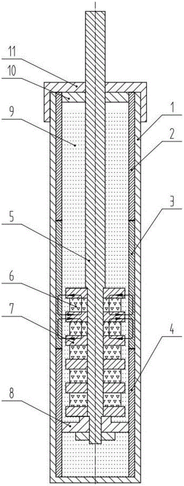 Order-variable permanent magnet rheological damper