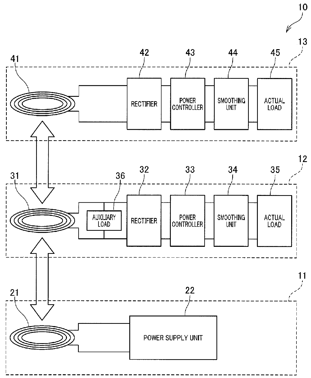 Wireless power supply apparatus, filter unit and power supply apparatus for robot using the filter unit