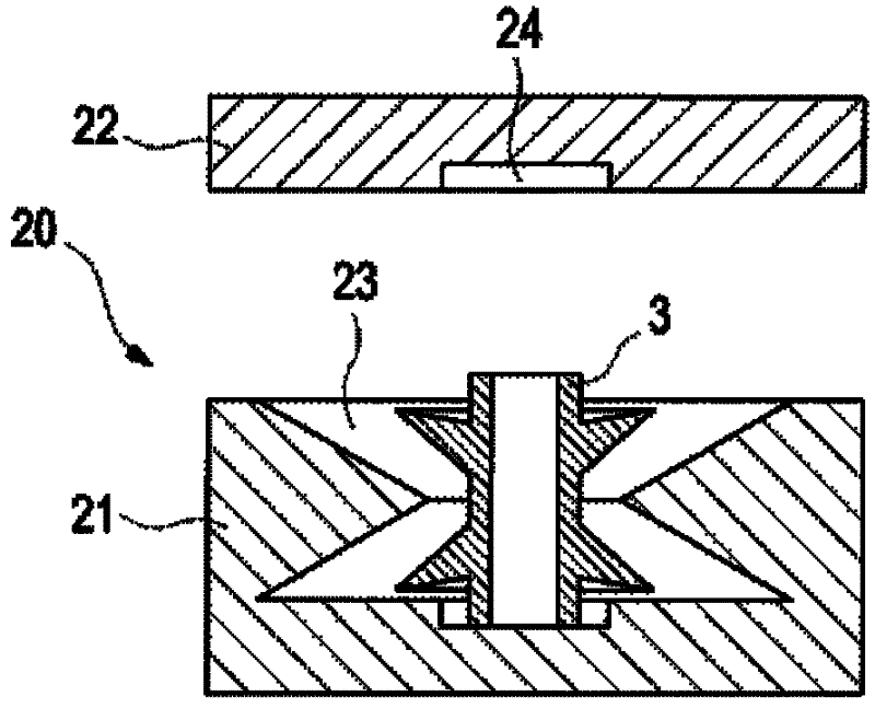 Force application element for fixing in or on fiber-plastic composite component