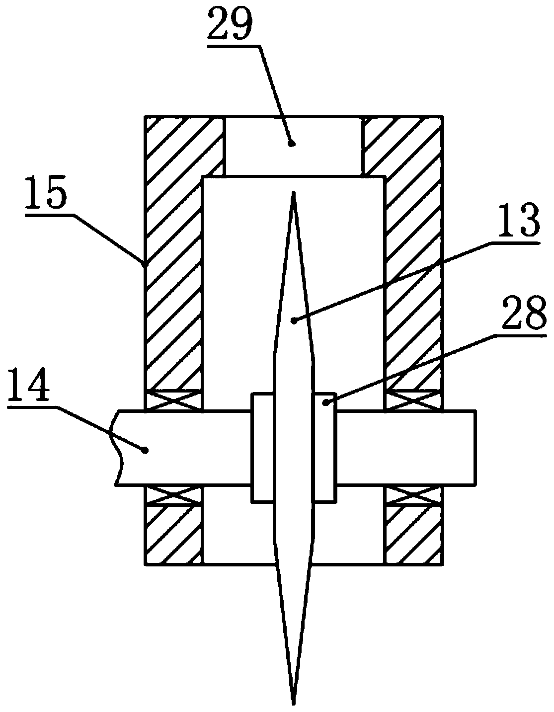 Mechanical automatic cutting device with dust collecting cover