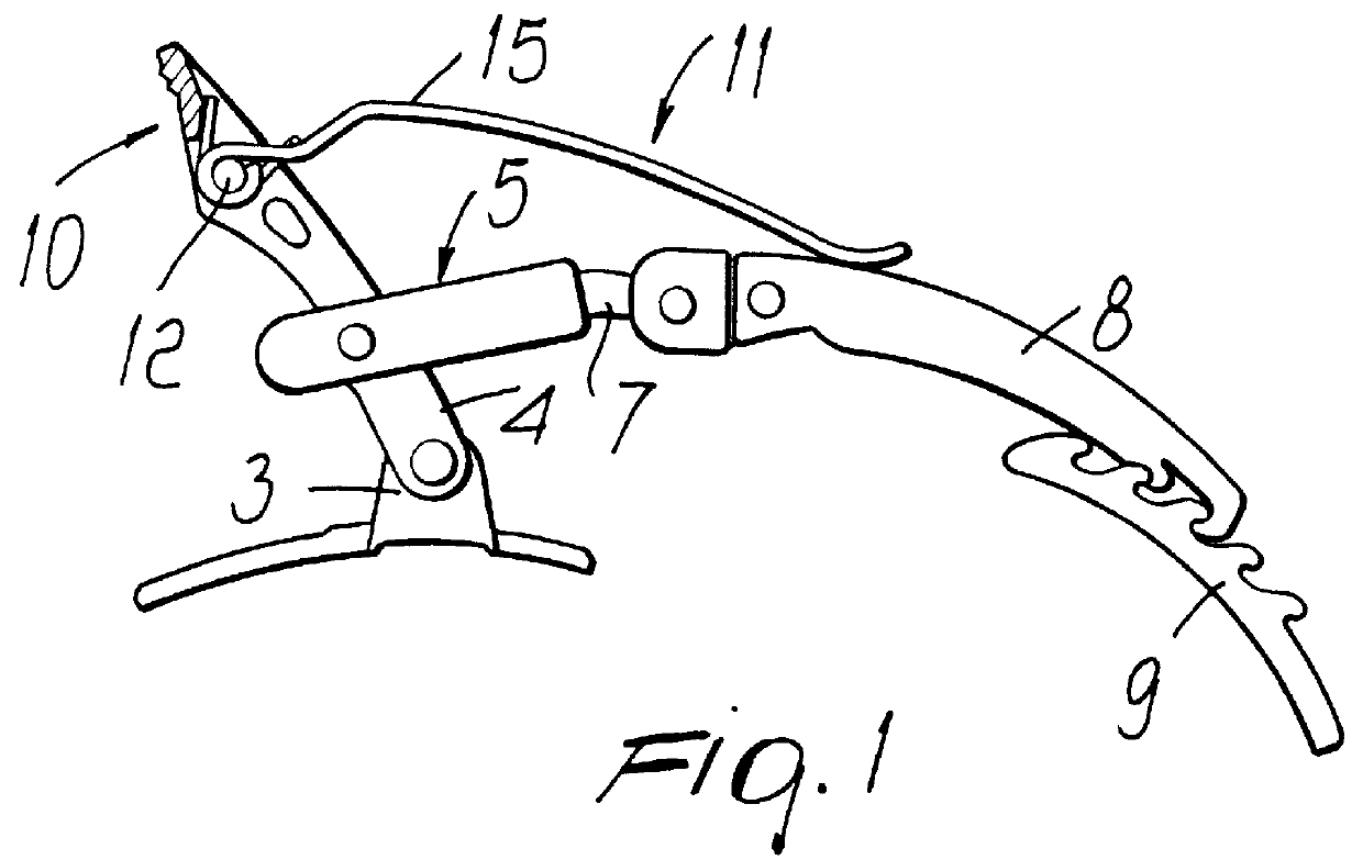 Lever particularly for sports shoes