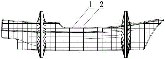 Forming die of thermoplastic ship body