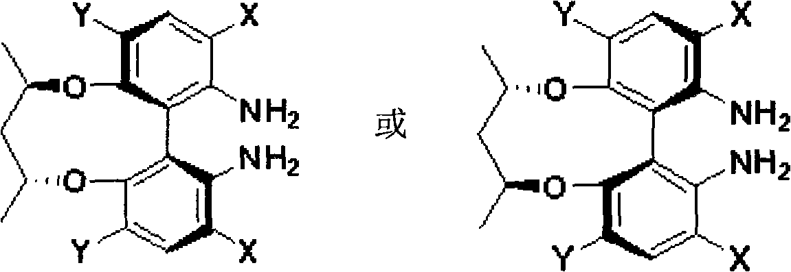 Axial chirality diamine compound induced by central chirality and synthetic method