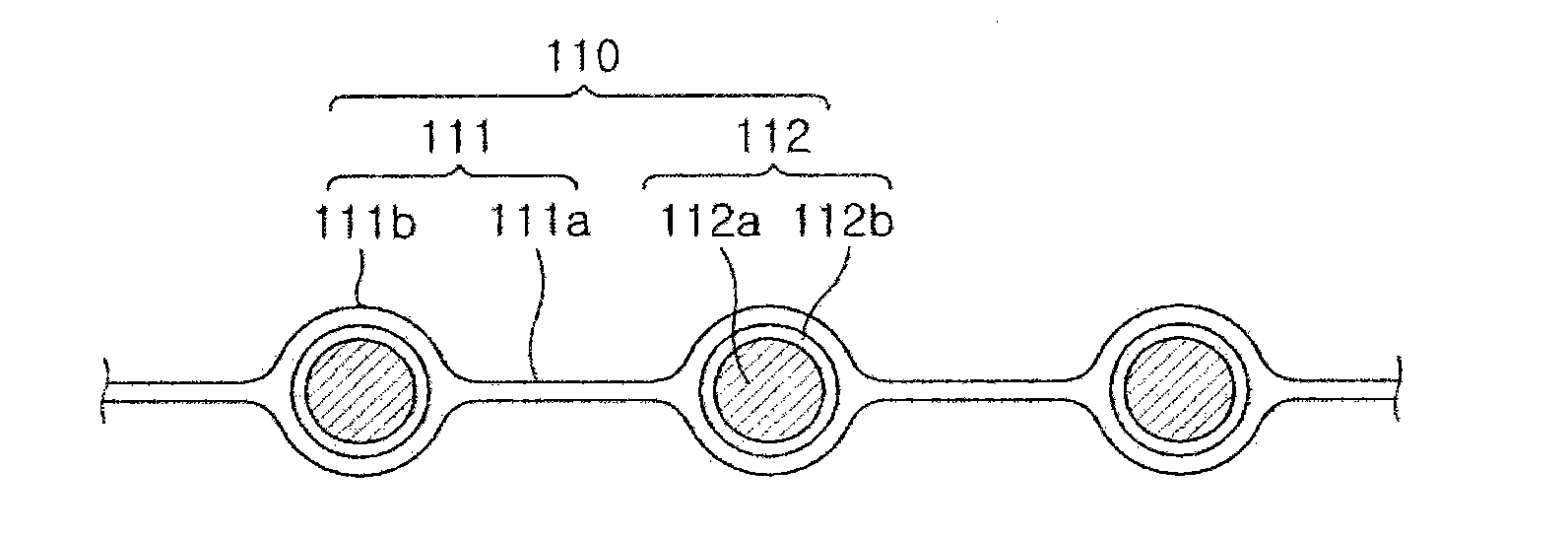 Fiber, fiber aggregate and adhesive having the same