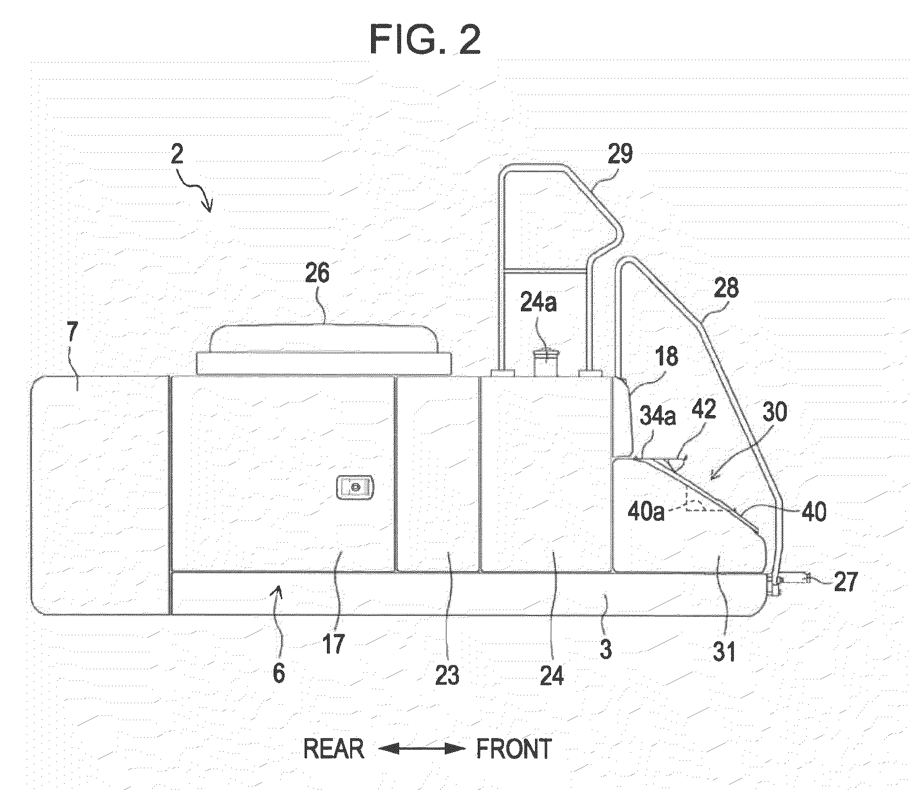 Toolbox structure of construction machine