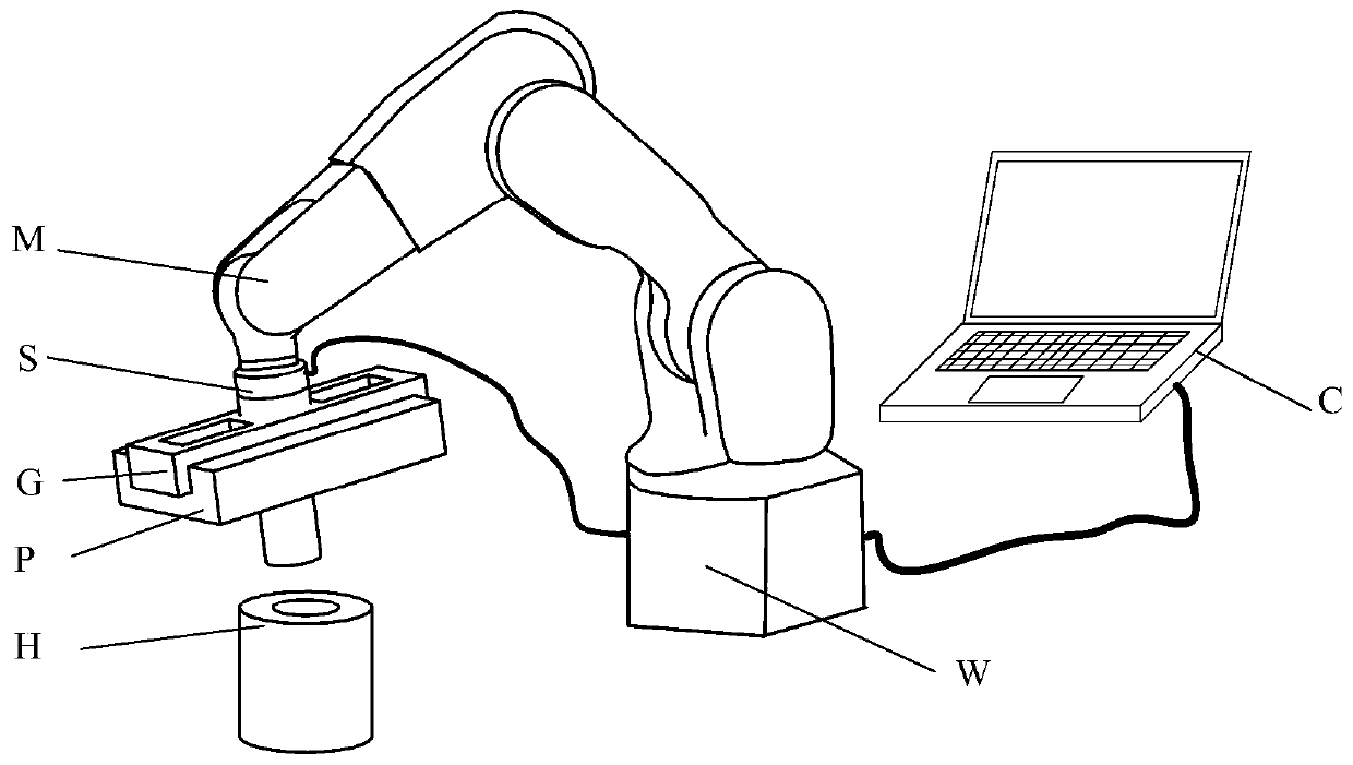 Spiral plug-in mounting method for large-sized shaft-hole workpiece