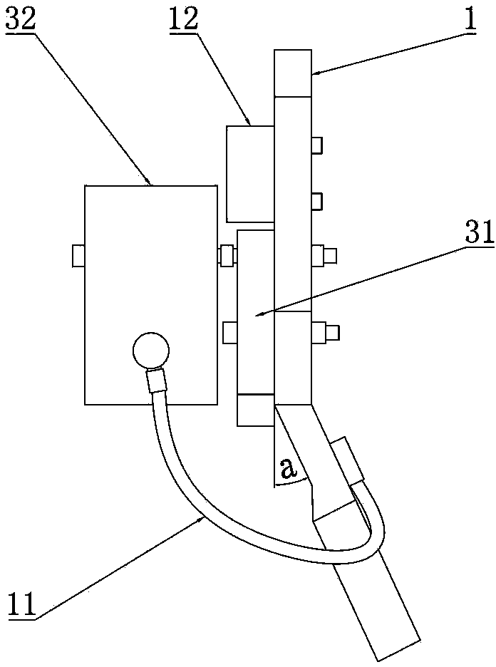 Ground wire device for vertical high-voltage lead