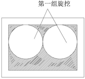 Full-mechanical construction method for rectangular anti-slide piles