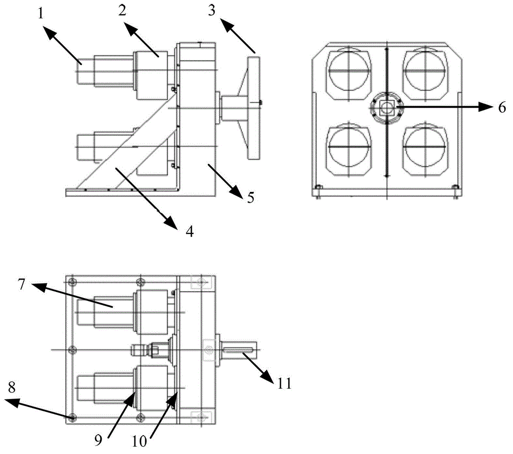 Cutter head driving device for shield tunneling machine and synchronous control method thereof