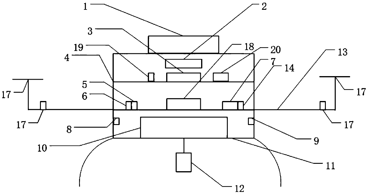 Flight platform positioning device and positioning method suitable for inferior working of chimney