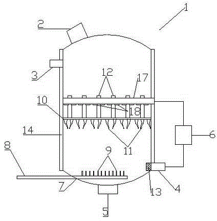 Extracting tank with built-in partition plate