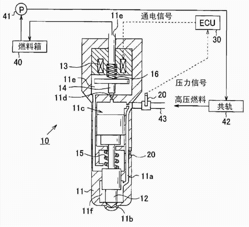 Fuel pressure waveform acquiring equipment for fuel injection system