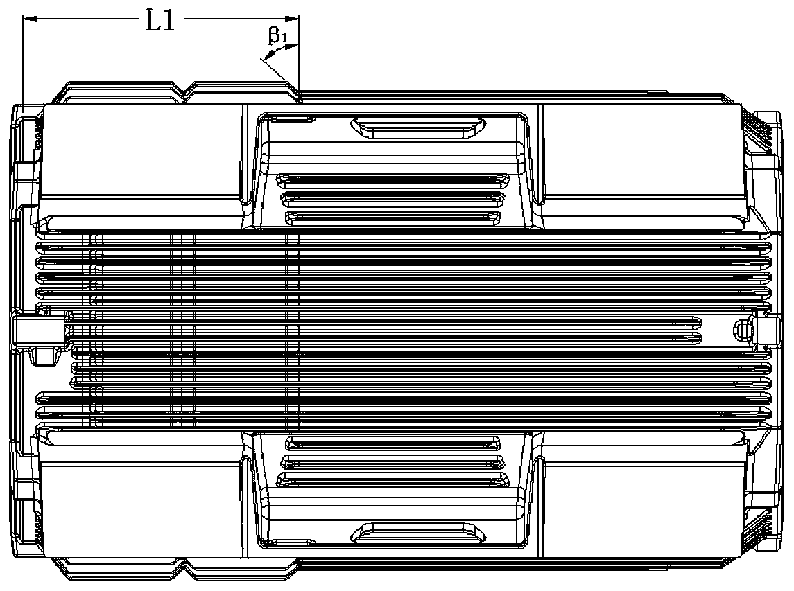 Compact low-noise three-phase induction motor