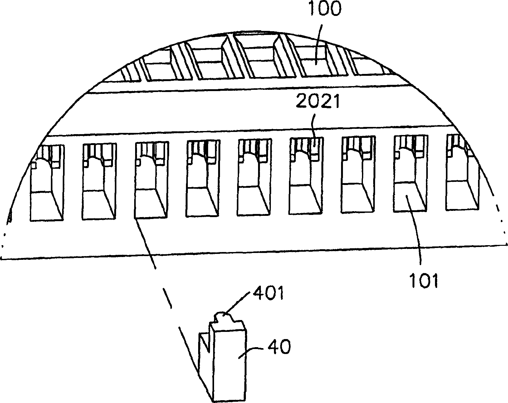 Method for mfg. electric connector containing multi-conducting terminals and metal frame by plugging shaping method