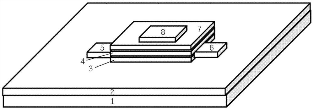 Two-dimensional mosfet/mfis multifunctional switching memory device and its preparation method