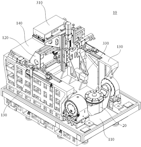 Five-axis laser milling machine tool