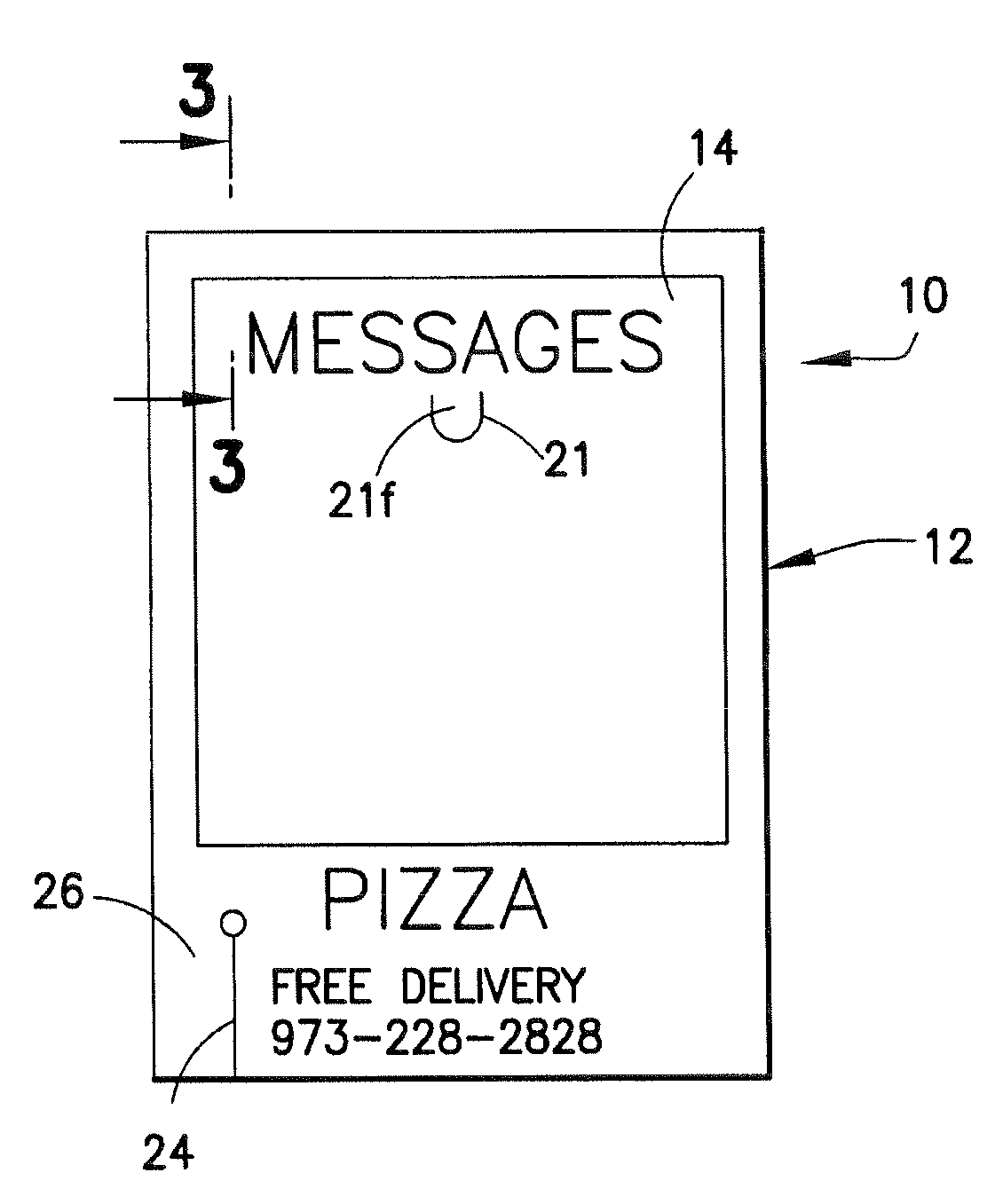 Self-adhesive message panel