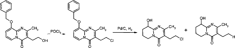 Preparation method of 3-(2-chloroethyl)-6, 7, 8, 9 - tetrahydro-9 - hydroxy - 2 - Methylenetetrahydrofolate - pyrido [1,2-alpha] pyrimidine -4 - ketone