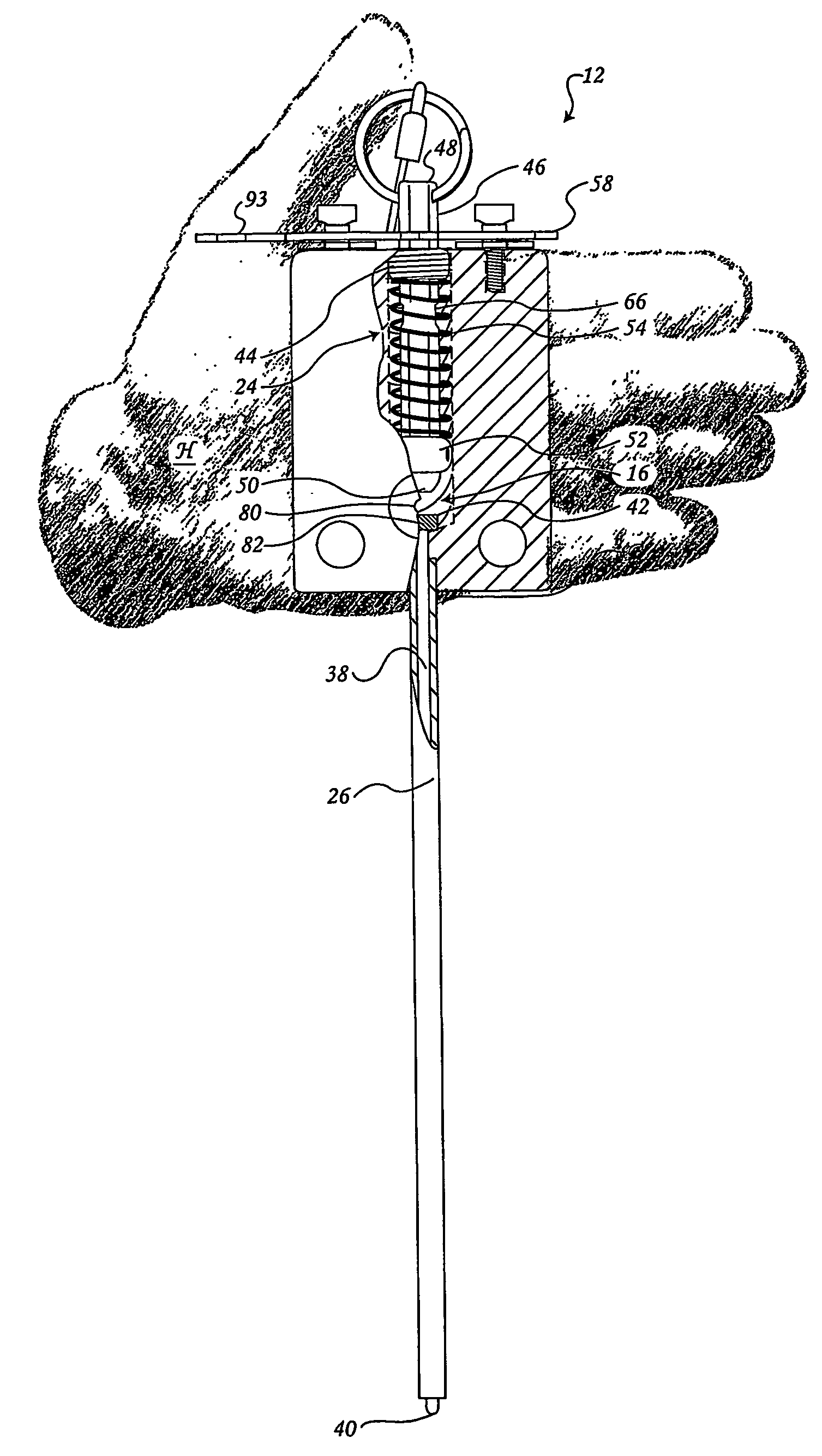 Handheld tool for breaking up rock