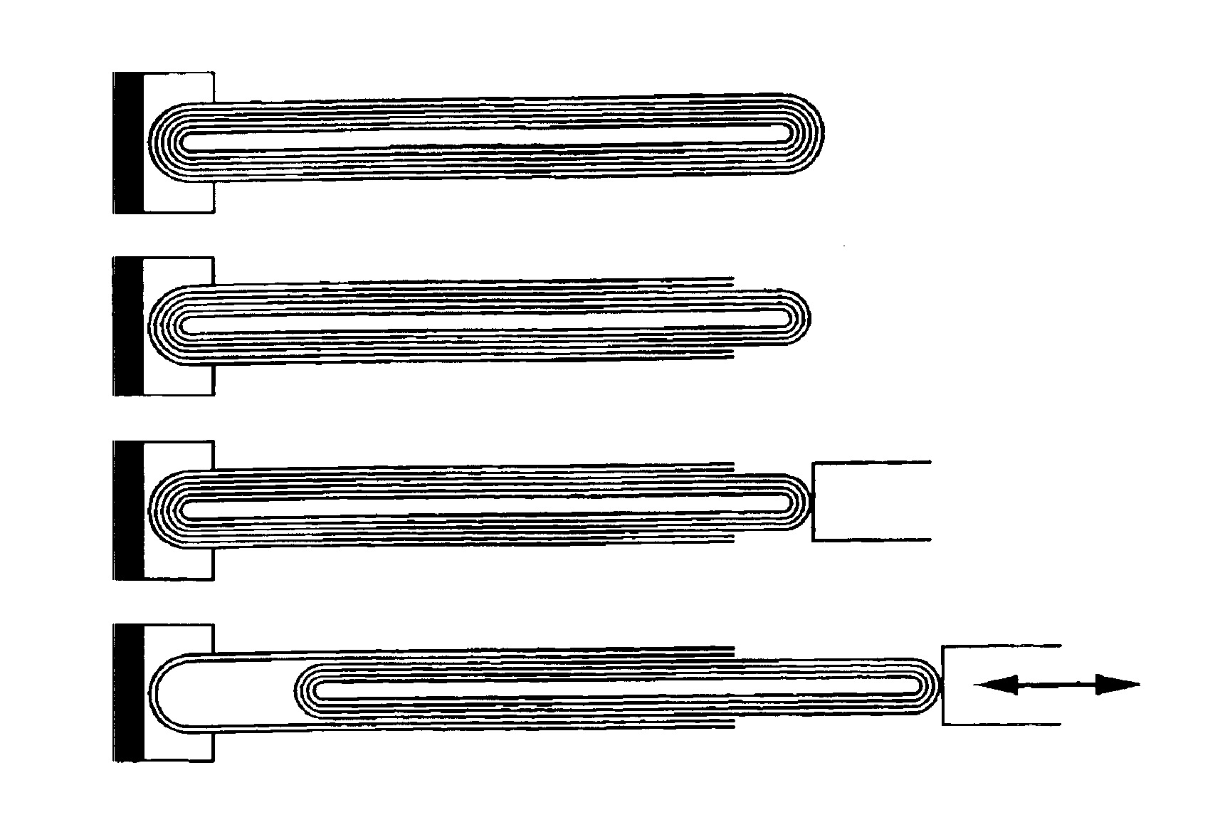 Telescoped multiwall nanotube and manufacture thereof