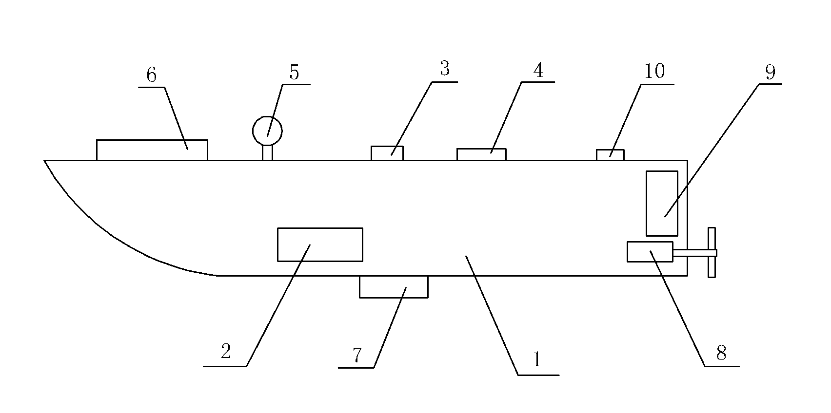 Small-size water surface robot device and self-adaptive flow optimizing navigation method