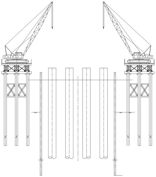 Construction method of super-long steel sheet pile cofferdam in deep water under tidal environment