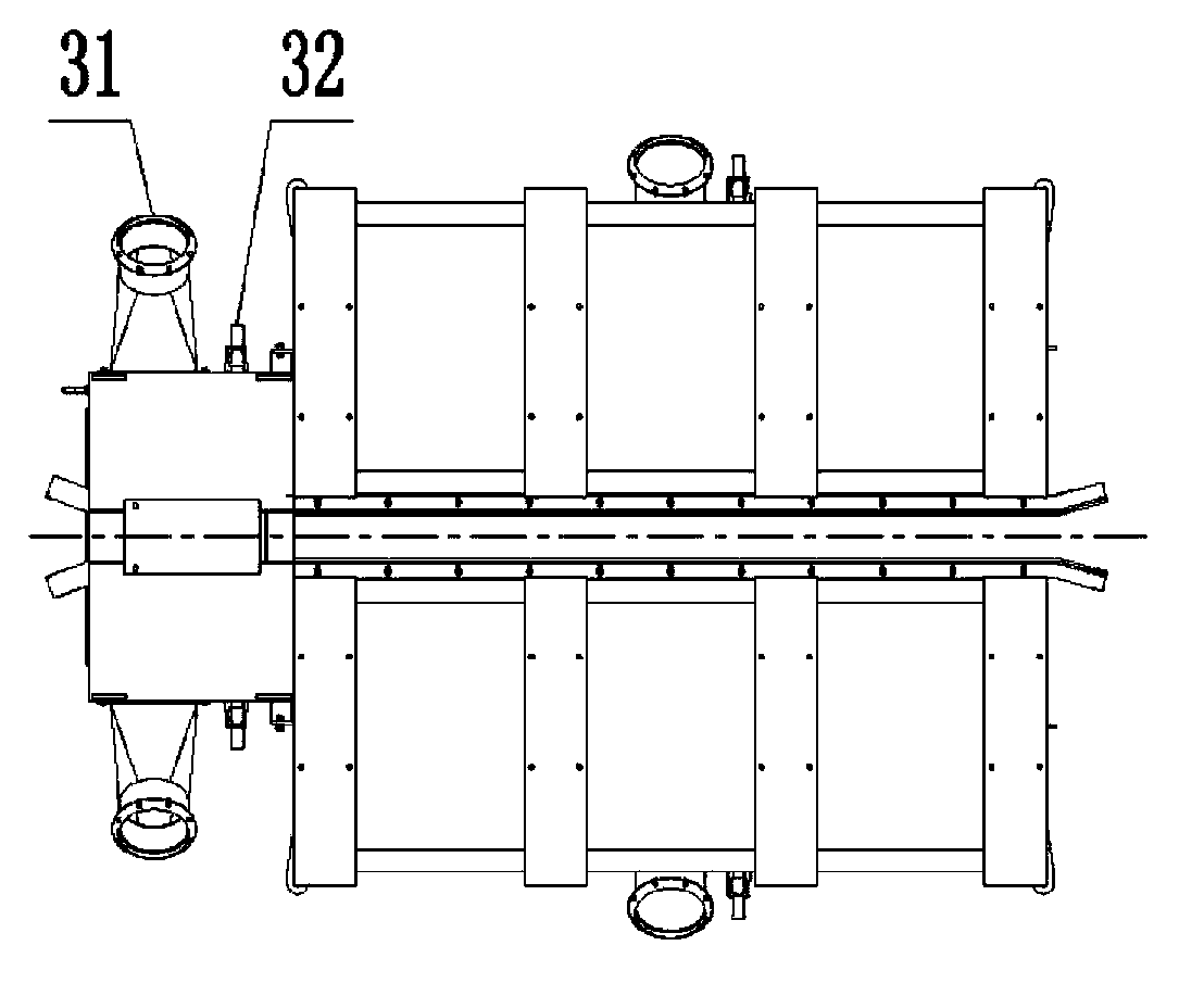 Novel chain-throwing blowing and cleaning device for anode scrap electrolyte