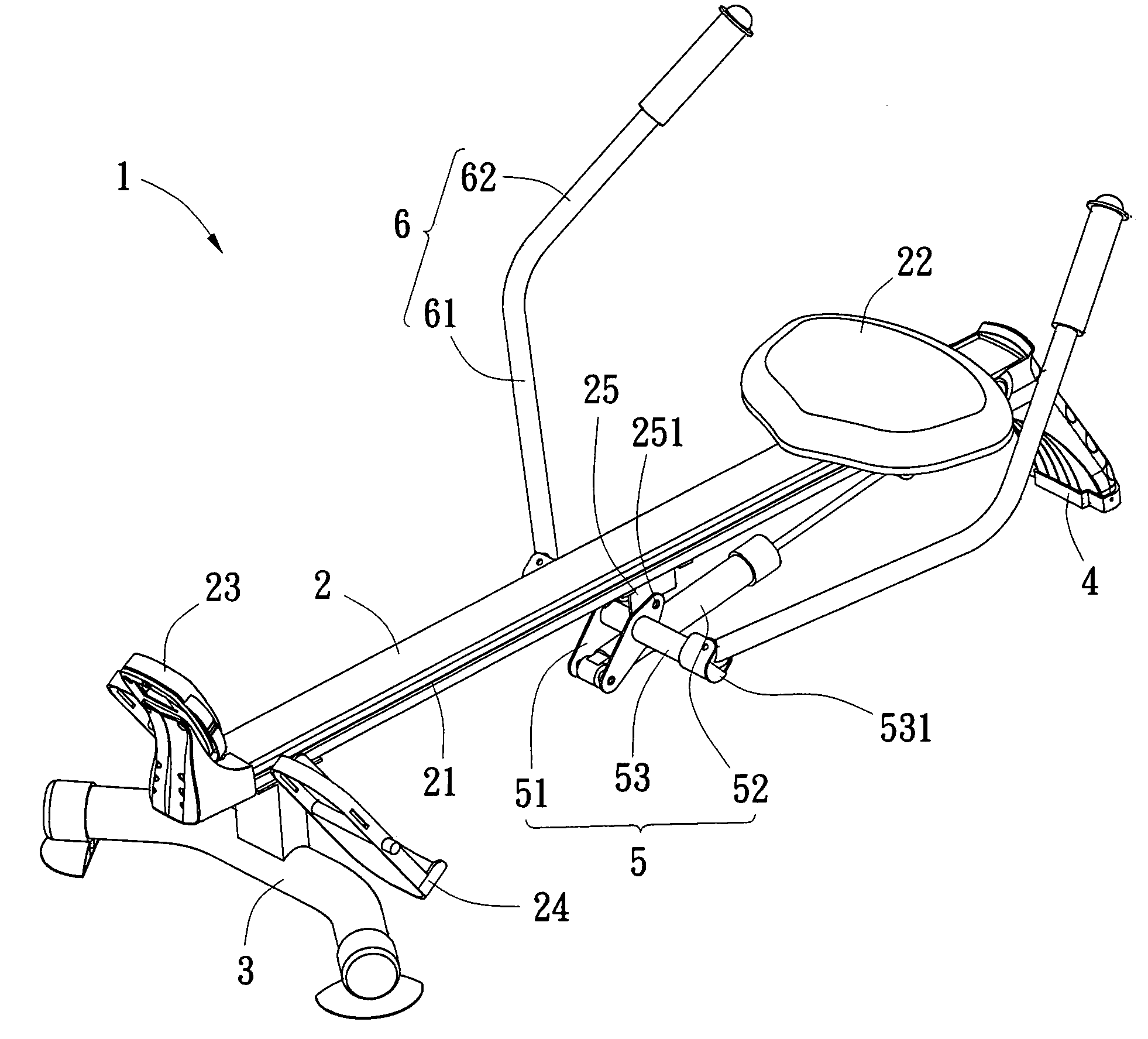 Exercise rowing machine